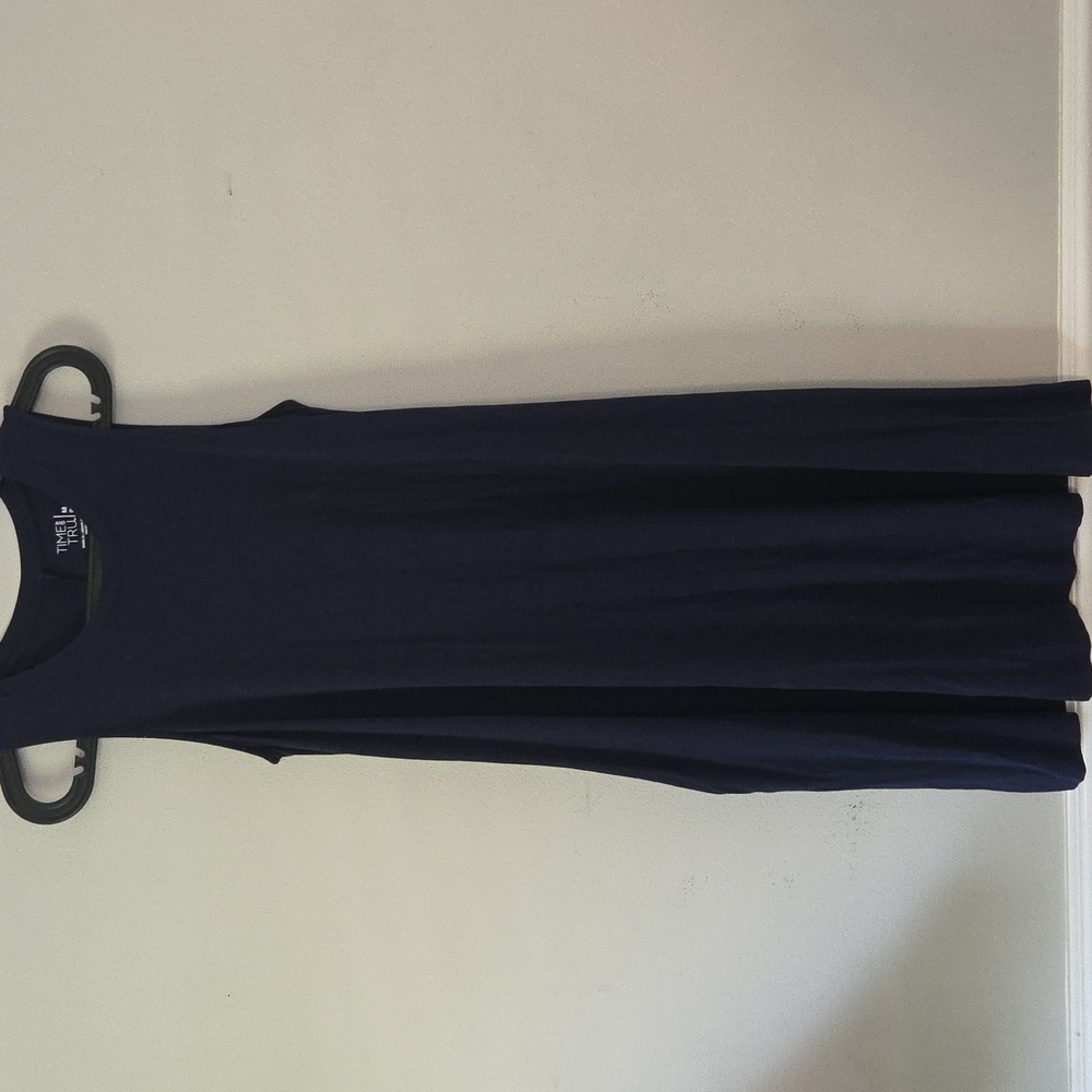 2/$15 Sleeveless Picket Dress Navy (M)